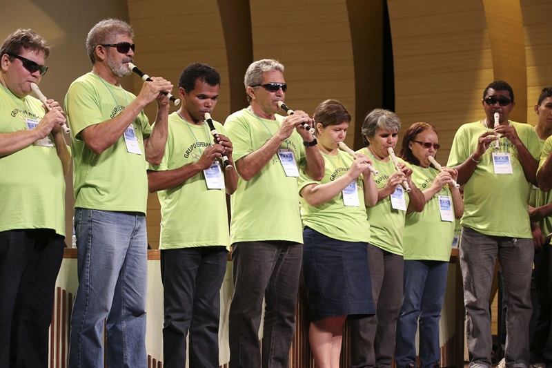 I ENCONTRO SOBRE ENSINO DE MUSICA PARA PESSOAS COM DEFICIENCIA VISAL - Projeto teve início em setembro de 2011 e surgiu como proposta de ensinar flauta doce para deficientes visuais