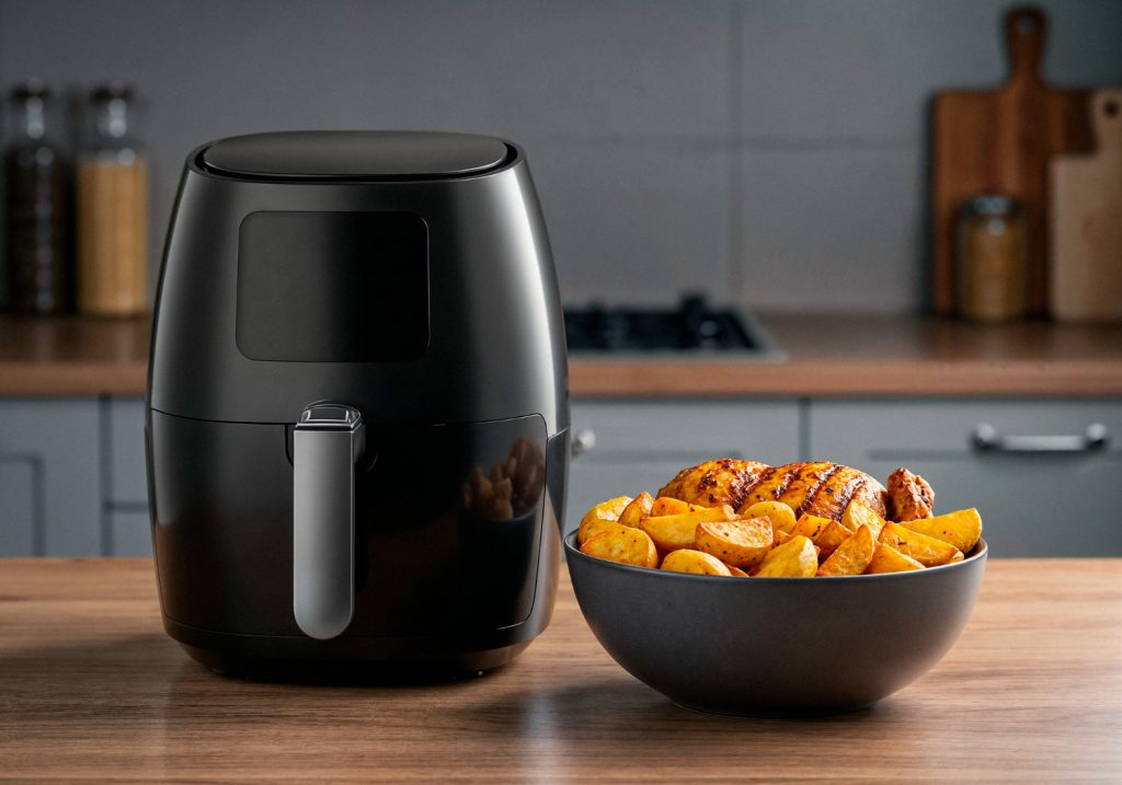 Conheça a air fryer inteligente, suas novas funções, conectividade e como ela evoluiu para facilitar o preparo de refeições.
