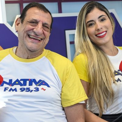 Carlos Galinha e Day Quarenta no estúdio da Nativa FM em São Paulo.

Crédito: Renato Pizzutto/Band