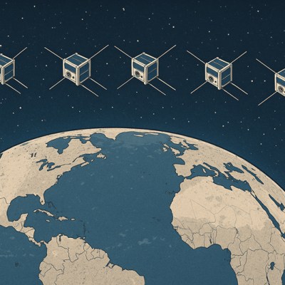 Constelação de nanossatélites terá visada para todo o Nordeste e ao longo da Linha do Equador – Arte: ChatGPT