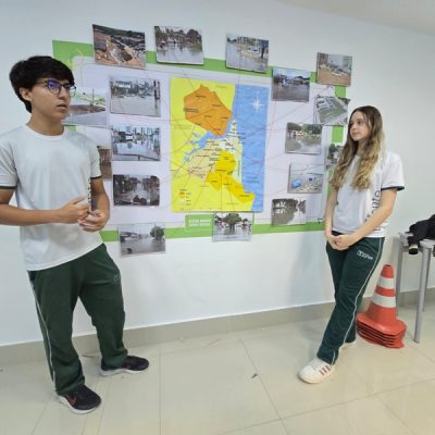 Igor Matins 16 anos e Melissa Almeida 15 anos - alunos Colégio Monte 1ª série